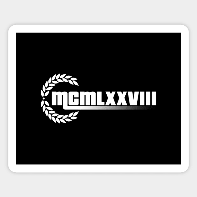 1978 Roman numerals Magnet by hoopoe